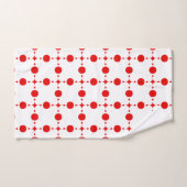 Pois rouges, Motif à points polka, points, pointil (Serviette à main)