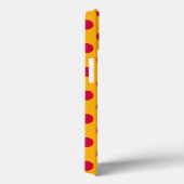 Pois rouges sur Coque jaune-coque iphone Mate (Verso / Droite)