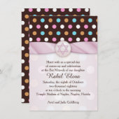 Pois, Star of David Bat mitzvah Invitation (Devant / Derrière)