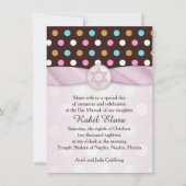Pois, Star of David Bat mitzvah Invitation (Devant)
