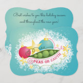 Pois sur terre nourriture carte de Noël culinaire (Devant / Derrière)