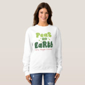 Pois sur Terre Sweatshirt de Noël végétarien (Devant entier)