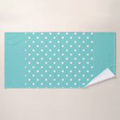 Pois turquoise de ciel (Serviette de bain)
