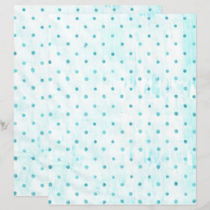 Pois turquoises sur papier à scandale Turquoise bl