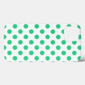 Pois vert et blanc Coque-Mate coque iphone (Verso (horizontal))