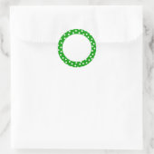 Pois vert et blanc étiquette (Sac)