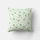 Pois vert grenouille Nom de l'enfant Oreiller à je (Verso)