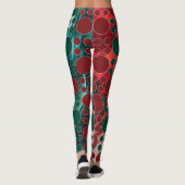 Pois vert orange blanc pois Leggings (Dos)