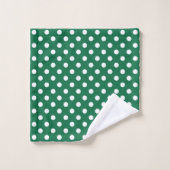pois verts, blancs et verts (Gant de toilette)