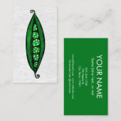 Pois verts Cartes de visite - Légumes mignons (Devant / Derrière)
