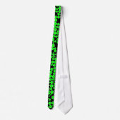 Pois verts Funky Neon sur Cravate noire (Dos)