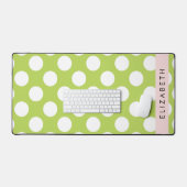 Pois verts, Motif Pointe Polka, Votre Nom (Clavier et souris)