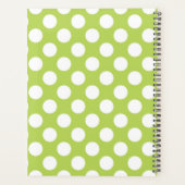 Pois verts, Motif Pointe Polka, Votre Nom (Dos)