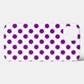 Pois violet blanc Coque-Mate coque iphone (Verso (horizontal))