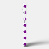Pois violet blanc Coque-Mate coque iphone (Verso / Gauche)