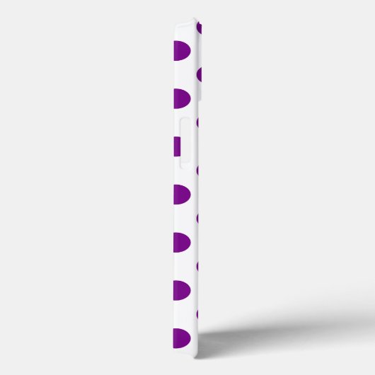 Pois violet blanc Coque-Mate coque iphone (Verso / Droite)