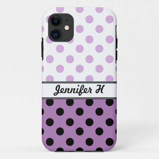 Pois violet noir iPhone 5 Coque (Dos)