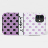 Pois violet noir iPhone 5 Coque (Dos (Horizontal))