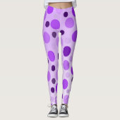 Pois violets, dames Leggings (Devant)