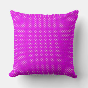 Pois Violets Et Blancs Lance Oreiller