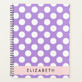 Pois violets, Motif Pointe Polka, Votre Nom (Devant)