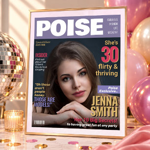 Poise Magazine Omslag Sjabloon 30e Verjaardag Cade Poster