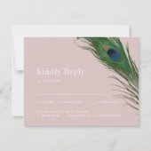 Poise Paon | Choix de réponse de repas de mariage  (Devant)