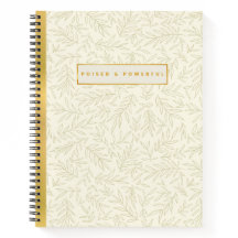 Poised & Powerful Ivory and Gold Spiral Notebook