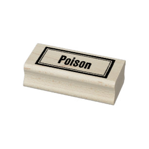 POISON Apothecary Label Rubber Stempel