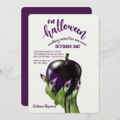 Poison Apple Halloween Invitation Kaart (Voorkant / Achterkant)