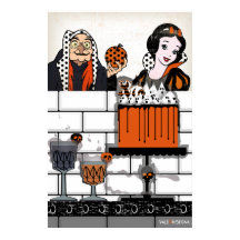 Poison blanc de neige d'Halloween et affiche de gâ