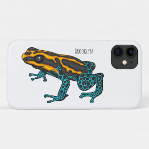 Poison dart frog cartoon illustratie iPhone 11 hoesje