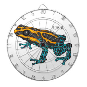 Poison dart frog cartoon illustratie dartbord