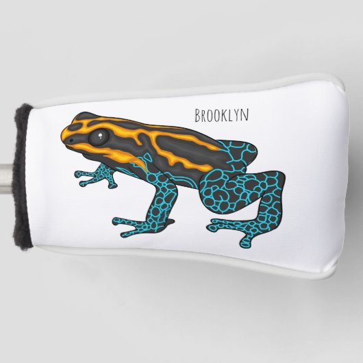 Poison dart frog cartoon illustratie golfheadcover (Voorkant)