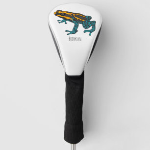 Poison dart frog cartoon illustratie golfheadcover