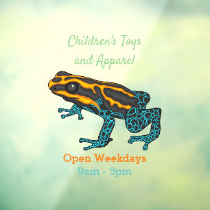 Poison dart frog cartoon illustratie raamsticker