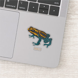 Poison dart frog cartoon illustratie sticker