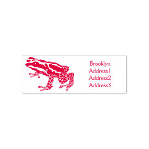 Poison dart frog cartoon illustratie  zelfinktende stempel