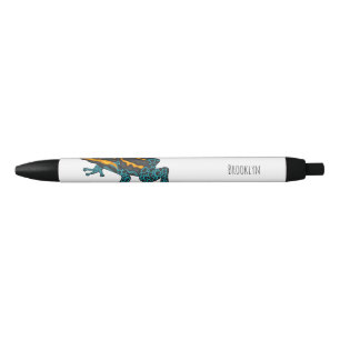 Poison dart frog cartoon illustratie zwarte inkt pen