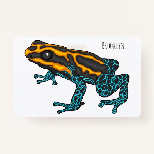 Poison dart frog cartoon illustration  badge (Voorkant)