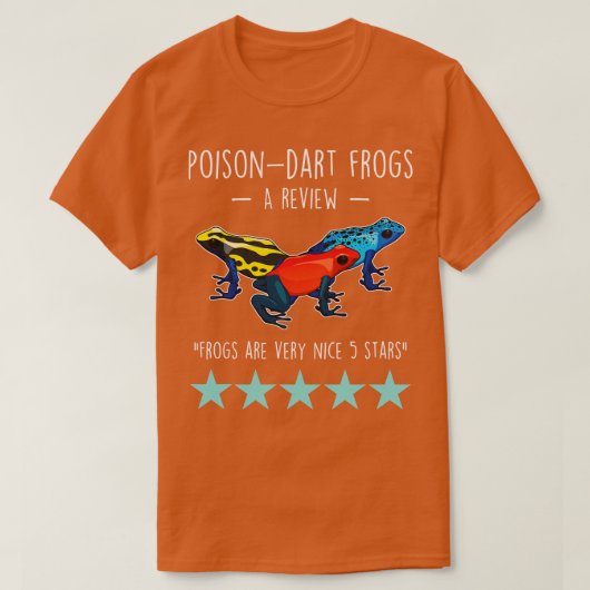 Poison Dart Frog Review T-shirt (Design voorkant)