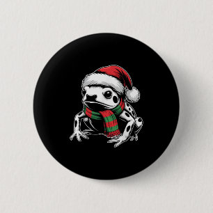 Poison Dart Frog Xmas Santa Hat Sjaal Kerstmis Co Ronde Button 5,7 Cm