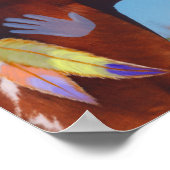 Poison de guerre Paint cheval Plumes Poster (Coin)