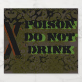 Poison Étiquettes Halloween Industrial Grunge (Étiquettes simples)