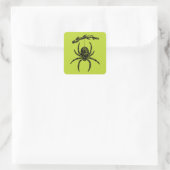 Poison Green Spider Vierkante Sticker (Tas)