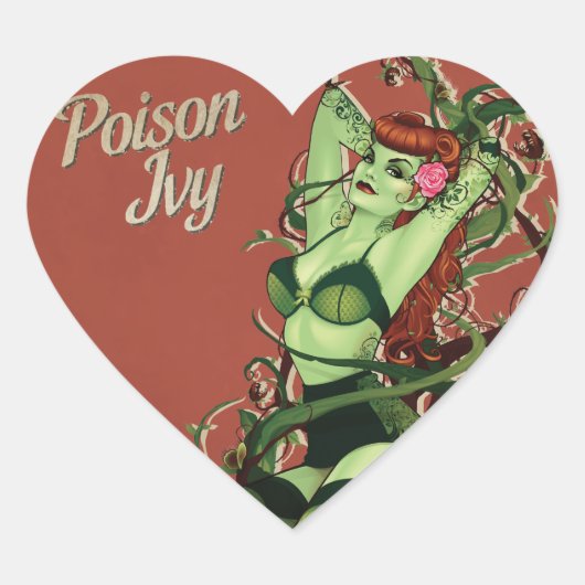 Poison Ivy Bombshell Hart Sticker (Voorkant)