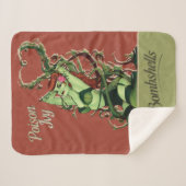 Poison Ivy Bombshell Sherpa Deken (Voorkant (horizontaal))