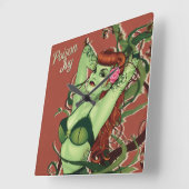 Poison Ivy Bombshell Vierkante Klok (Hoek)