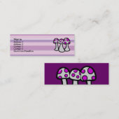 Poison Mushroom Profielkaarten Mini Visitekaartje (Voorkant / Achterkant)