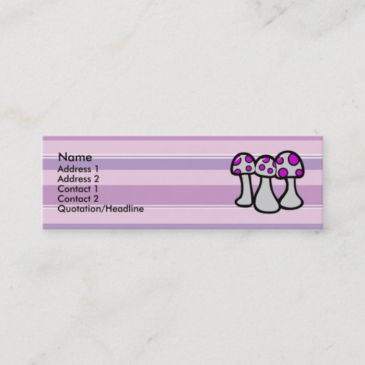 Poison Mushroom Profielkaarten Mini Visitekaartje (Voorkant)